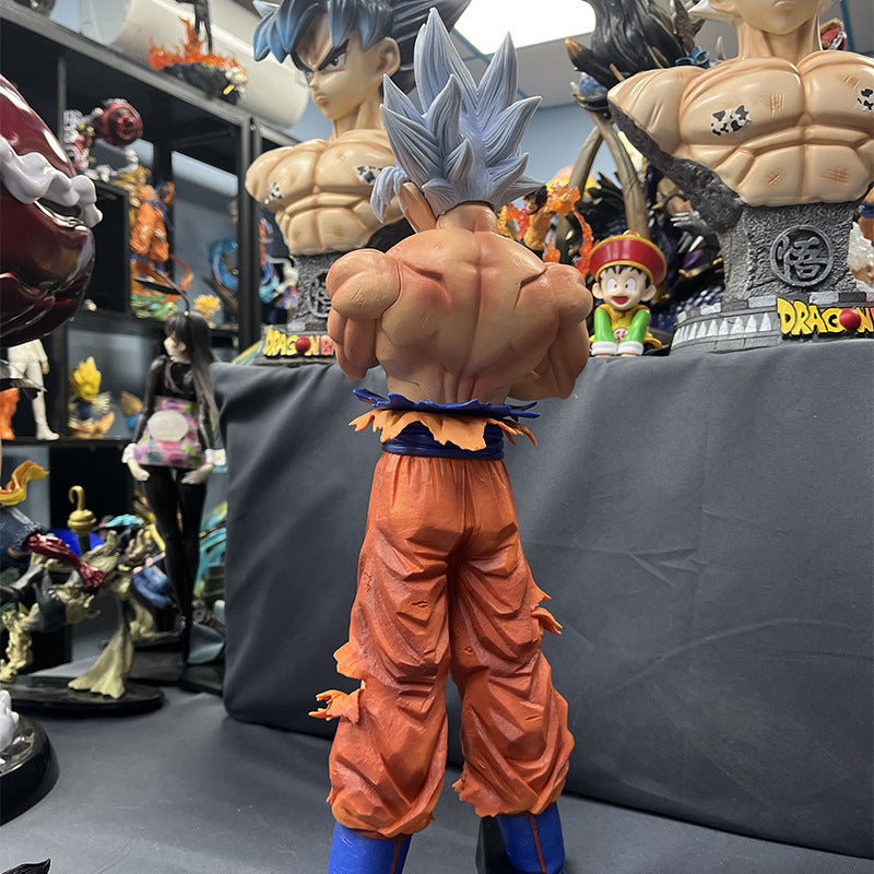 Anime Dragon Ball Super GROS Ultra Instinct Son Goku White Figure Statue Anime Dragon Ball Super GROS Ultra Instinct Son Goku White Figure Statue
